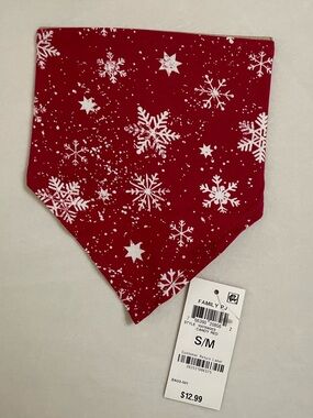 Family Pj’s Macy’s Brand Red White PET  Bandana Size S/M NWT Dog bandana
